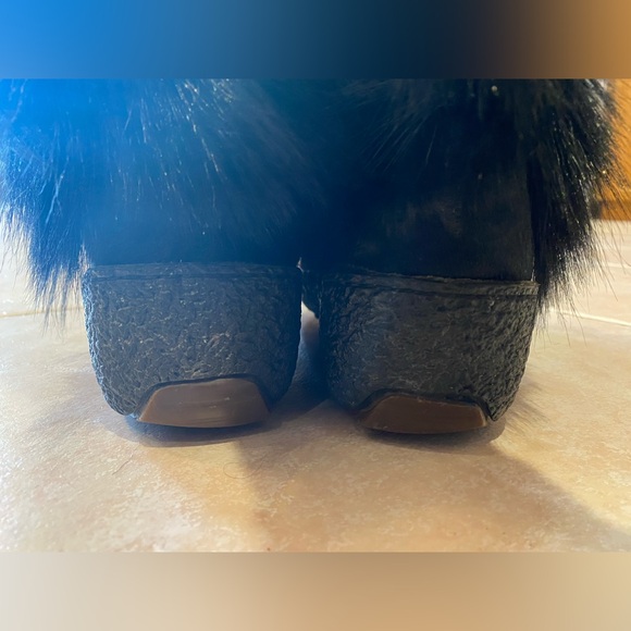 Pajar Goat Hair Fur Scarlet Apres Ski Fleece Lined Black Winter Boots Size 39 - Picture 8 of 16